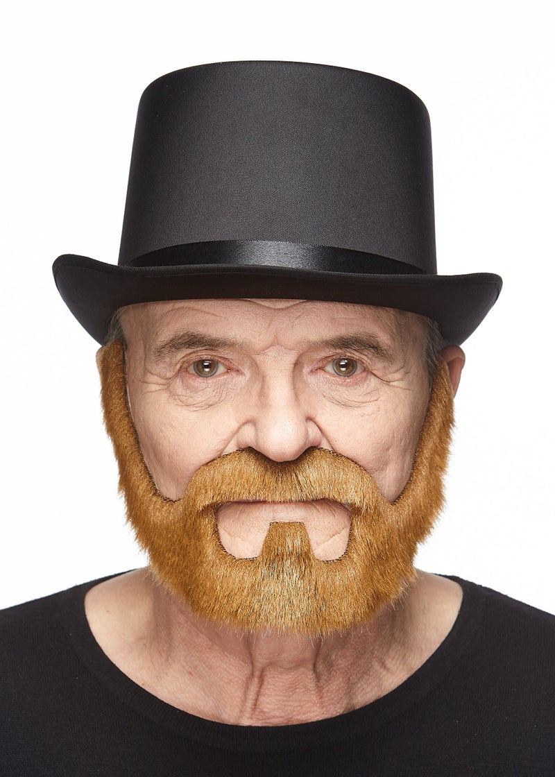 Mustaches Self Adhesive On Bail Fake Beard, Novelty, False Facial, Costume Accessory for Adults, Ginger Color - Image 2